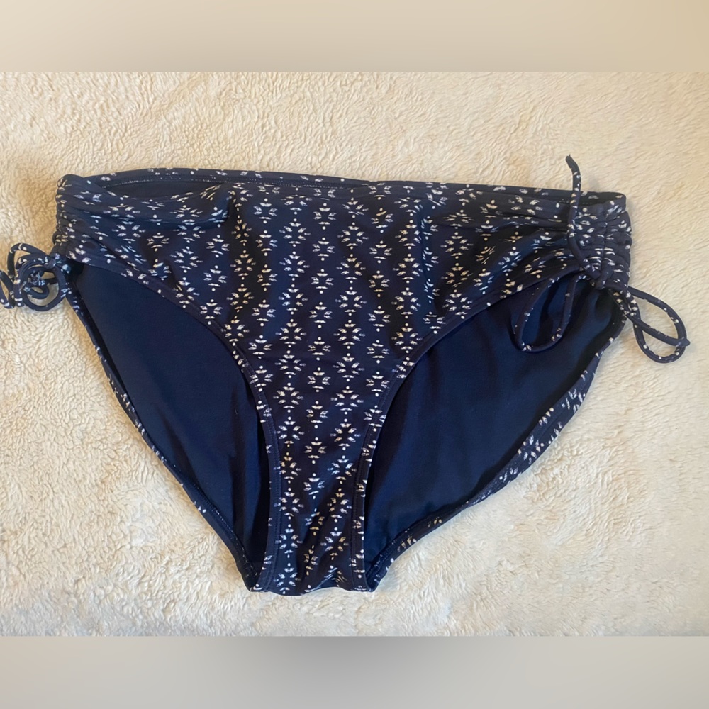 Athleta Navy Patterned Swim Suit Bottom